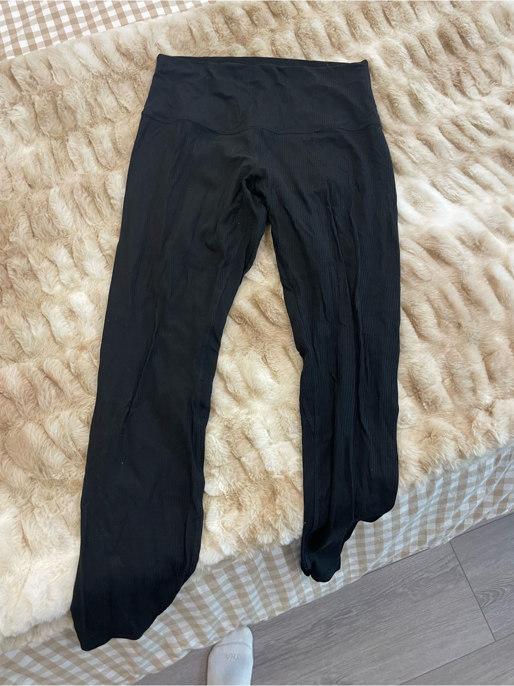 Lululemon Black Ribbed High-Rise Leggings
